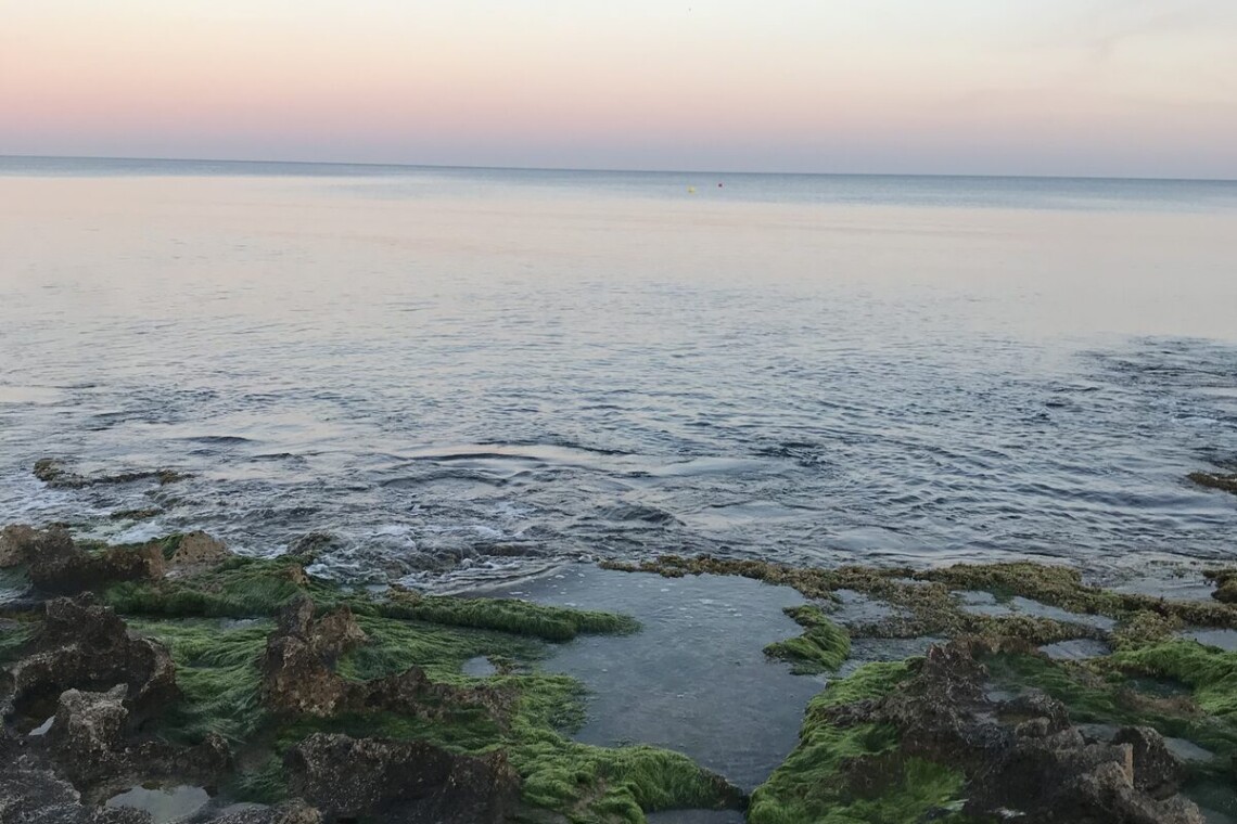La Zenia beach (Cala Bosque) at sunset, Orihuela Costa