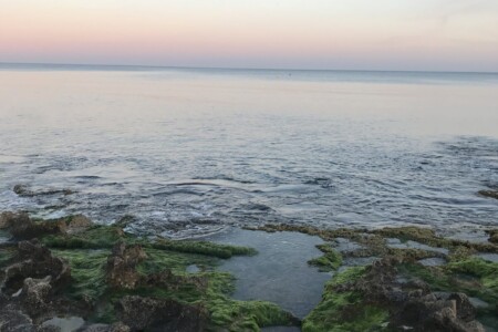 La Zenia beach (Cala Bosque) at sunset, Orihuela Costa